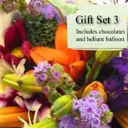 Gift Set 3 Basket with Chocolates and Balloon