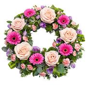 Pink Rose Wreath