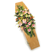 Pink &amp; Cream Casket Spray