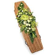 White &amp; Green Casket Spray