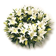 White Lily Wreath