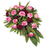 Single Ended Pink Rose Spray
