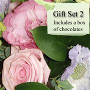 Gift Set 2 Vase of Flowers and Chocs